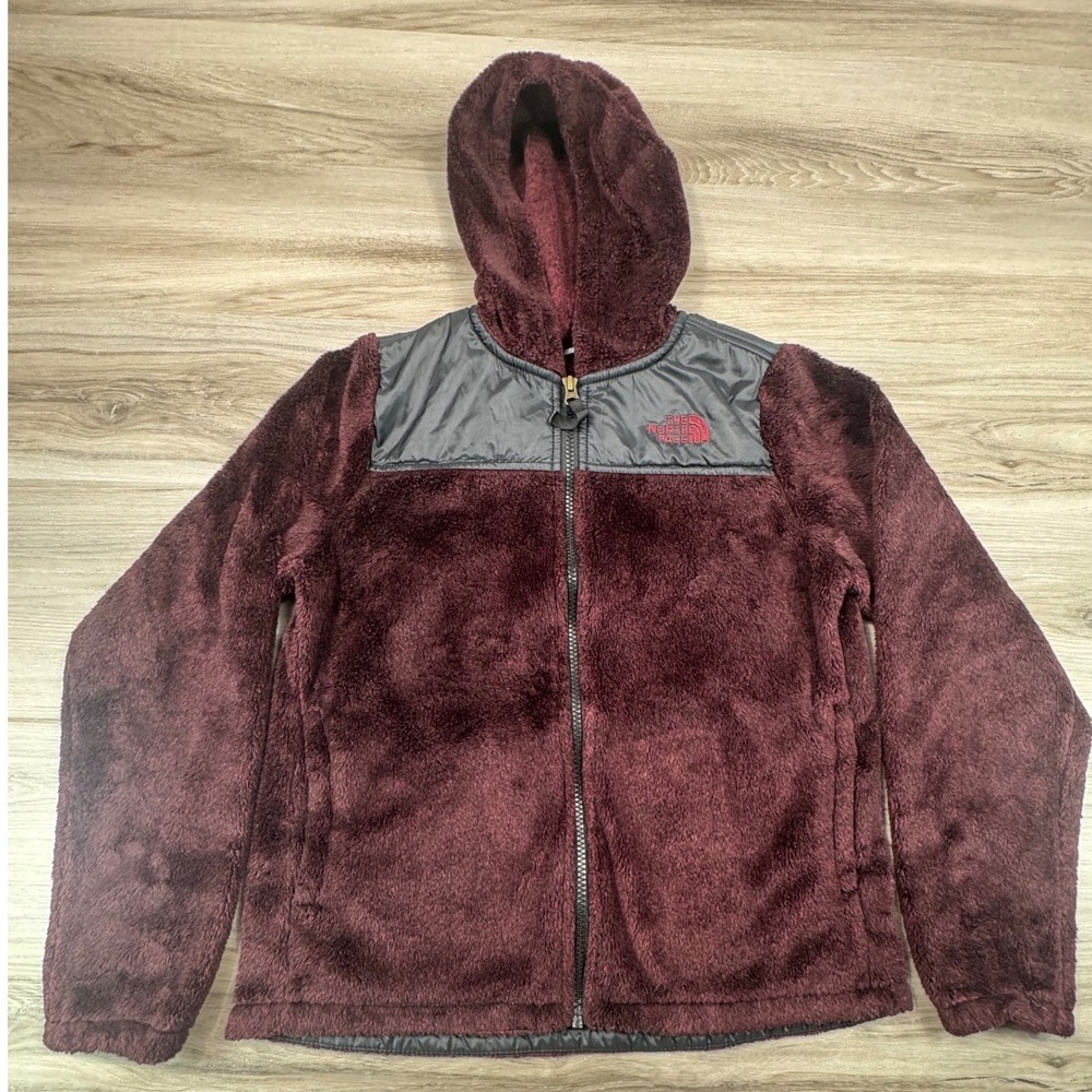 The North Face Girls Oso Hoodie Fleece‎ Jacket Burgundy NF0A3Y73 Size L 14/16